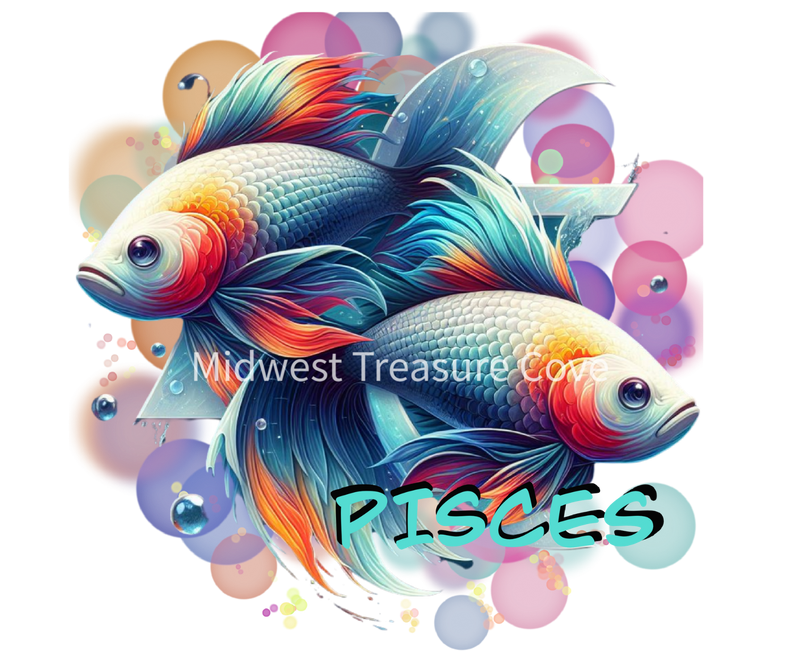 Pisces Fish and Bubbles