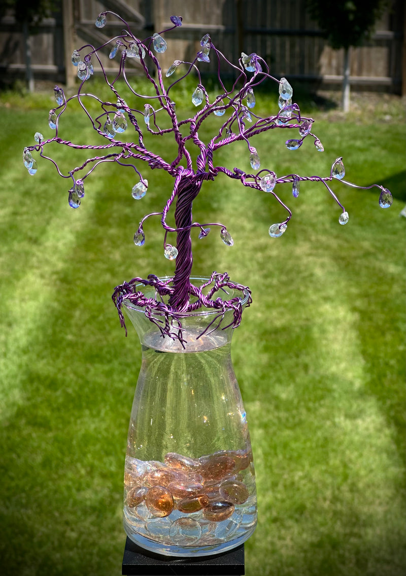 Purple Diamond Wire Trees